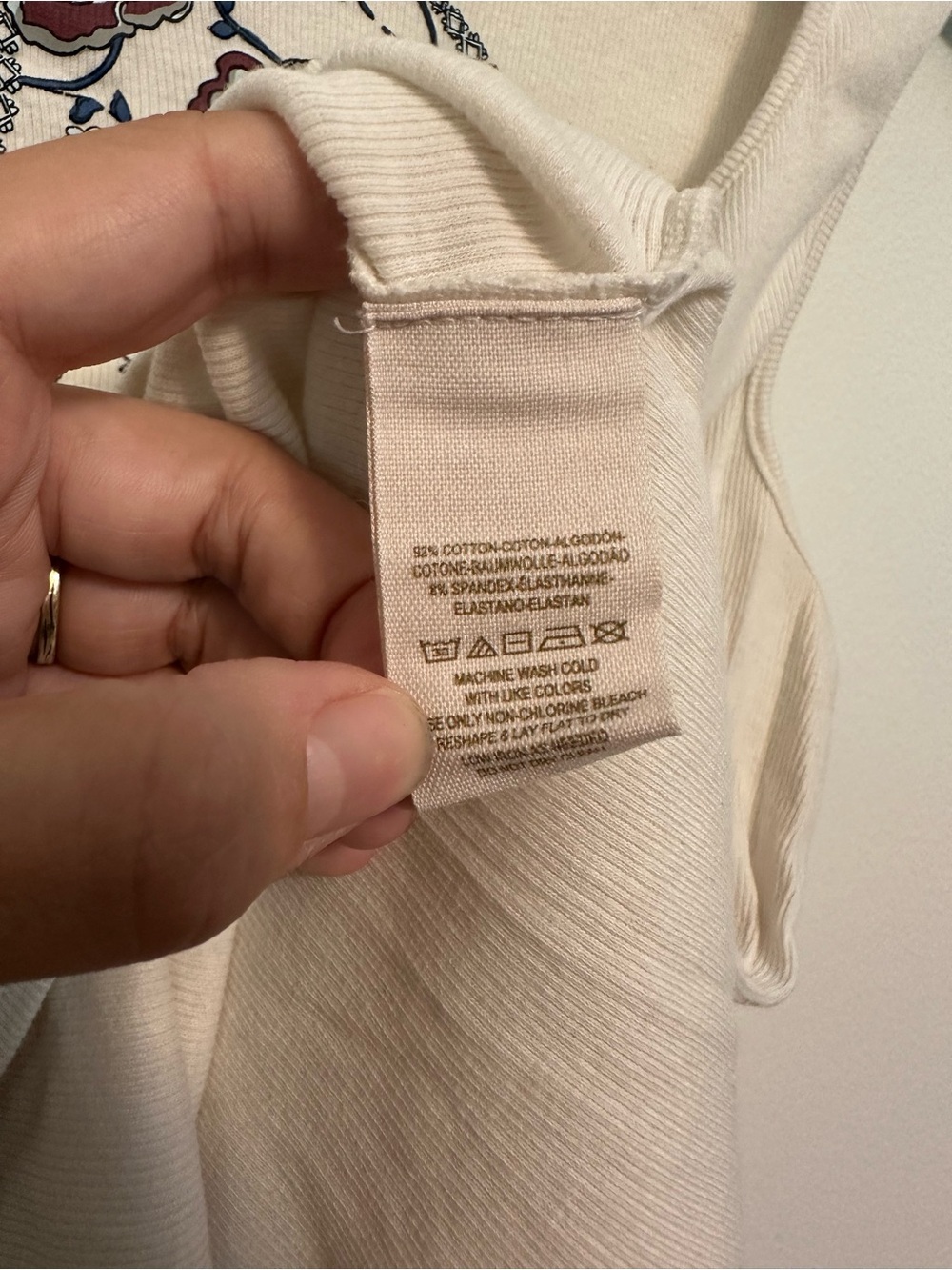 Free People off white ribbed Tank with snaps - Picture 4 of 4